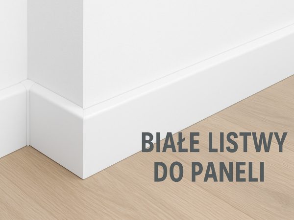 Białe listwy do paneli